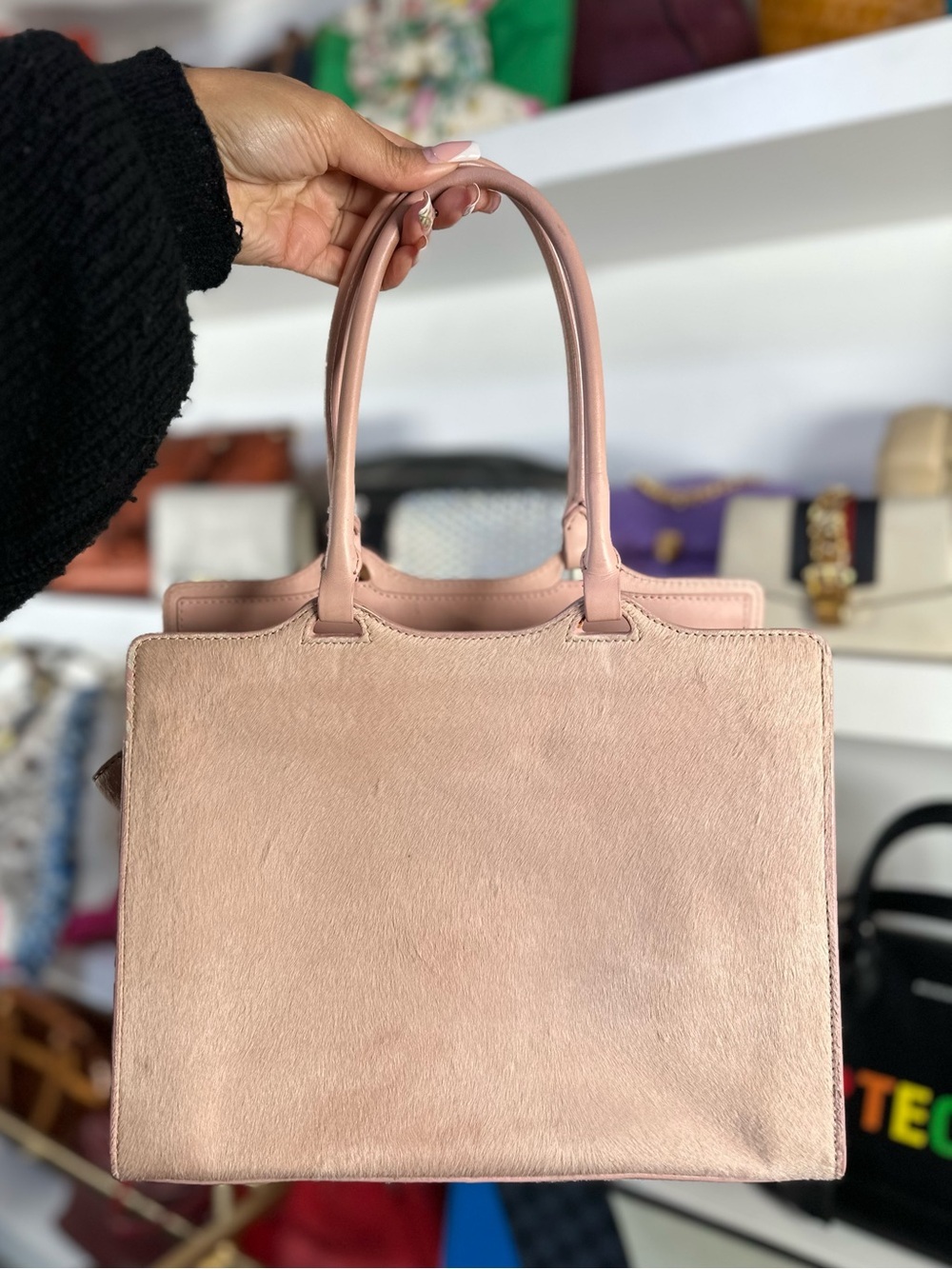 Giorgio Armani Pink Calf Hair Tote